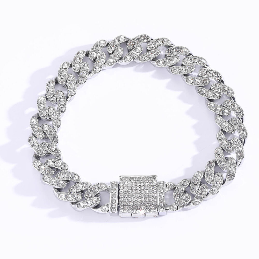 Hip Hop Bracelet Bling ICED CZ 18K Gold and Silver Plated Rapper