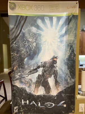 Halo 4 5ft Flag Microsoft XBOX 360 2012 Banner Poster Bungie Master Chief