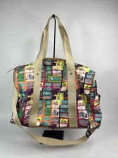 Lily Bloom Tote LilyZen Bag Colorful City Print Urban Map Bike Rider City Park