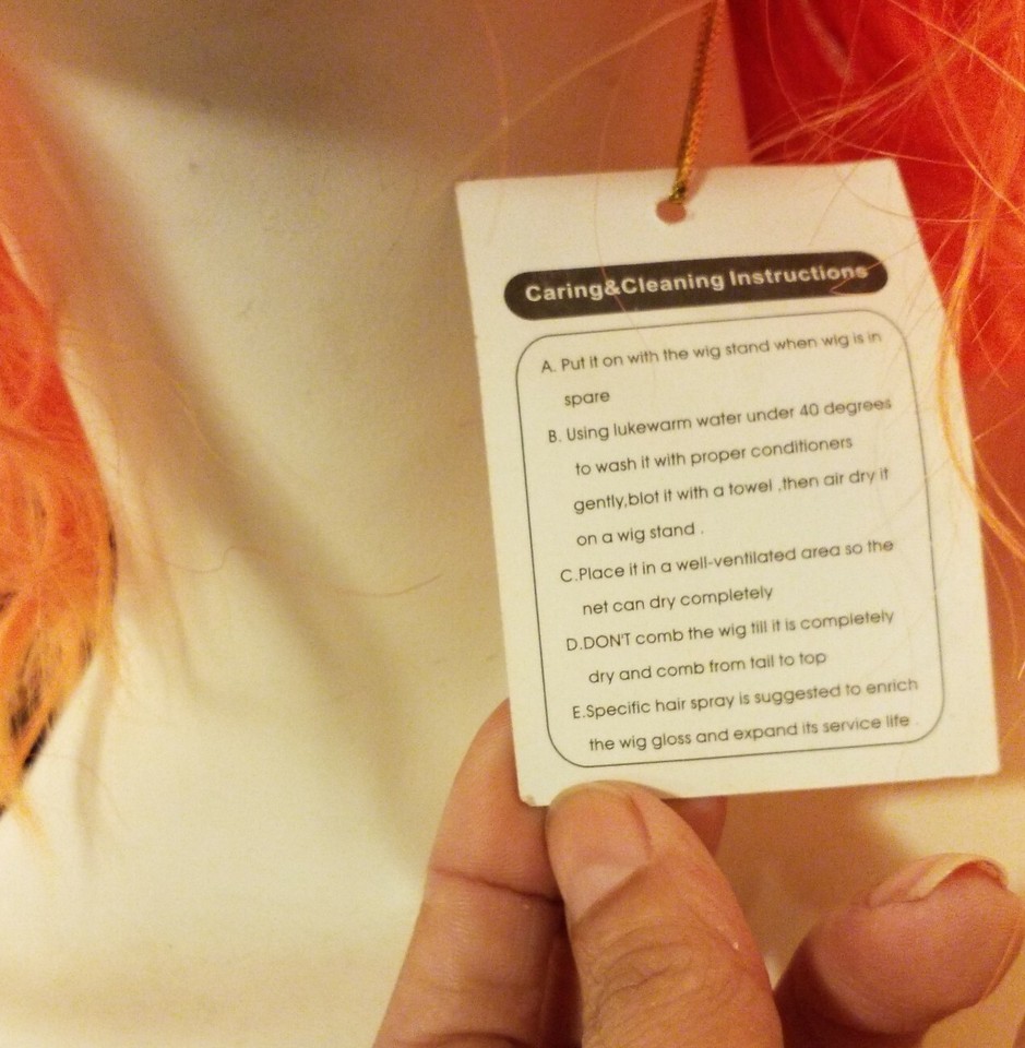 black orange wig  KF3182
