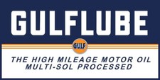 Gulf Oil Company - GULFLUBE Motor Oil NEW Sign 24 x 48" USA STEEL XXL Size