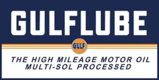 Gulf Oil Company - GULFLUBE Motor Oil NEW Sign 24 x 48" USA STEEL XXL Size