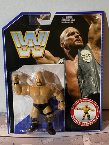 WWE Mattel Retro action figure Stone Cold Steve Au...