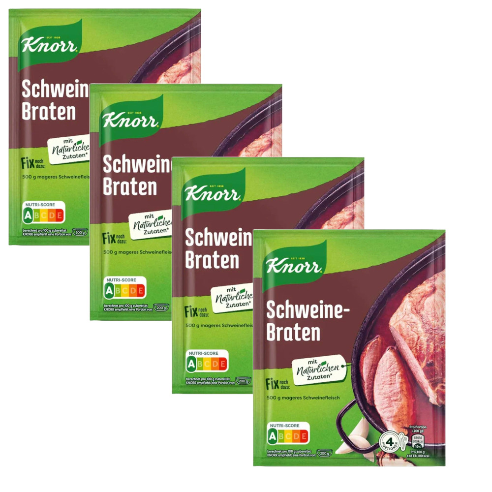 Смесь соусов для жарки свинины Knorr Schweinebraten -4шт16 порций-БЕСПЛАТНАЯ ДОСТАВКА 2690₽