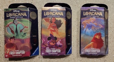 Disney Lorcana Starter Deck Set Of 3 | eBay