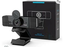 Computer Camera with Microphone, 1080P Webcam for Desktop medium, Black
