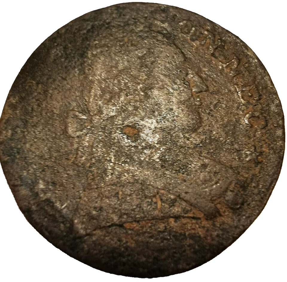 Moneda Cooper de 1/2 centavo Connecticut de Estados Unidos 1788 "busto enviado a la derecha" M2-D R1 Foto 3 de 4