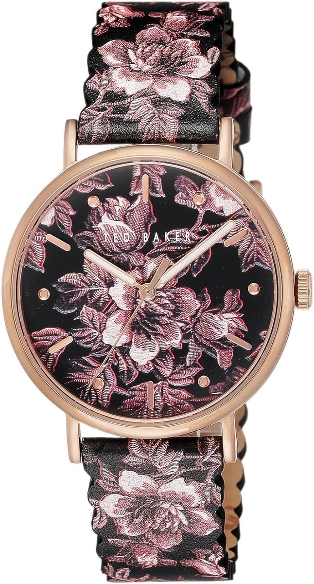 関税込◆TED BAKER ローズゴールド 腕時計 花柄 Phylipa Bloom Ted Baker Watch PHYLIPA BLOOM Multicolor Dial Quartz
