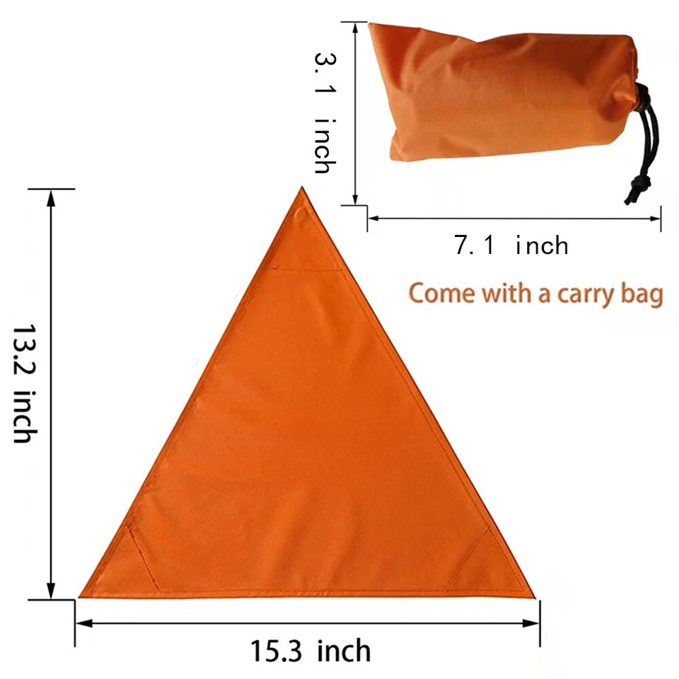 KHAMPA Blaze Orange Safety Blind Panels- Includes Carrying Bag- Set of 4 - Image 2 of 4