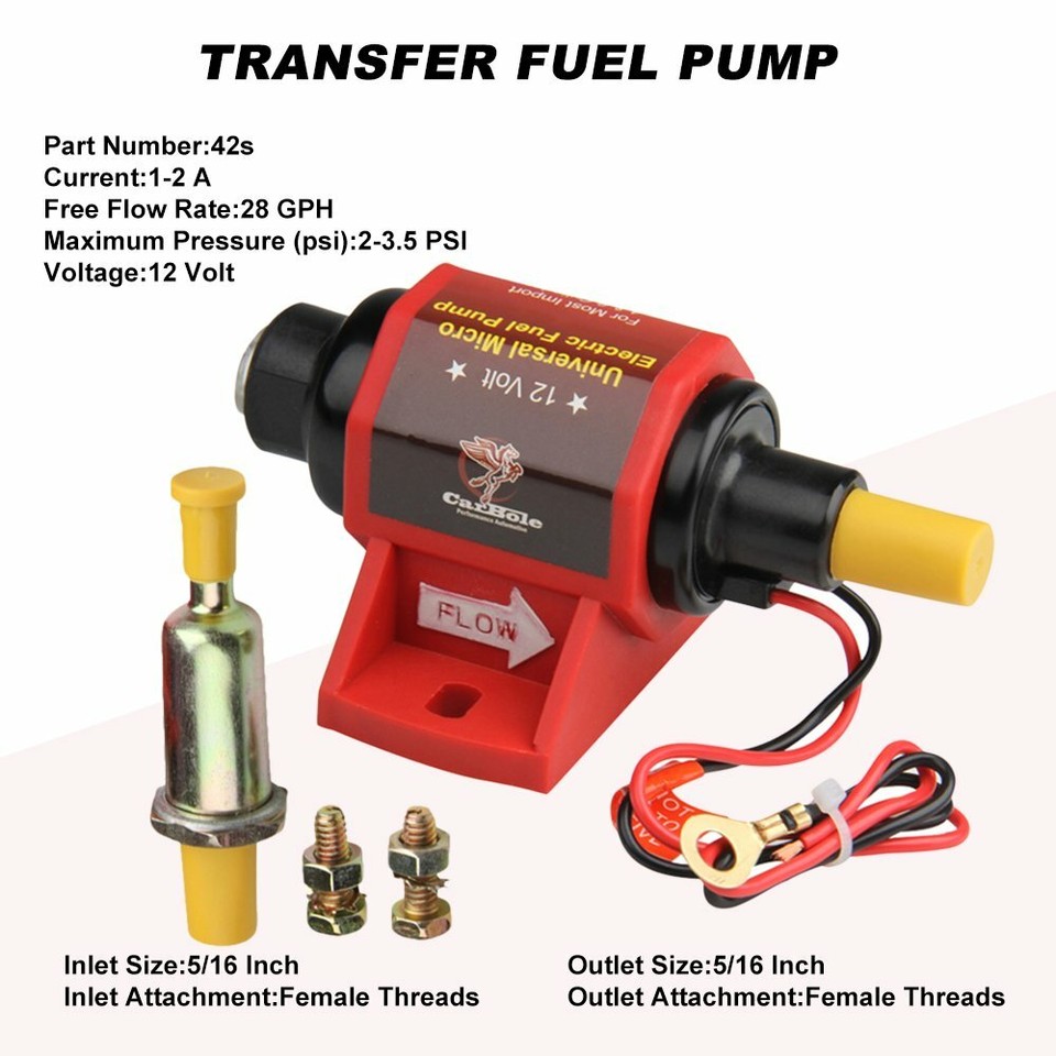 Universal 12v Micro Electric Fuel Pump 2-3.5psi 28 GPH Gasoline Fuel Transfer Pump For 4v 6v Carburetor In | Whizz Categories - Foto 13
