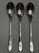 3 Soup / Dinner Spoons Lot MIKASA BRYNLEY Satin Stainless PreOwned VGX Used