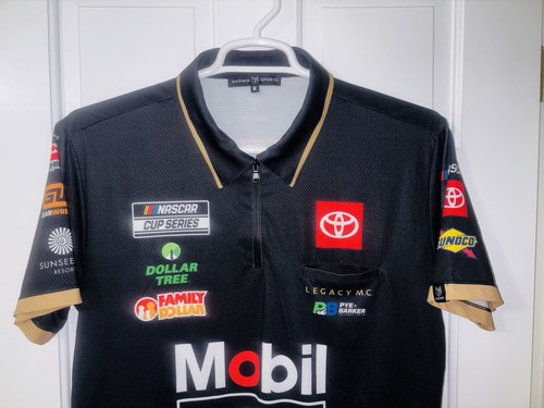 Medium John Hunter Nemechek MOBIL 1 Nascar Pit Crew Shirt Toyota Legacy TRD - Picture 3 of 3