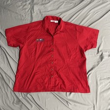 Vintage Toys R Us Red Button Up Short Sleeve Shirt Size XXL Employee Uniform