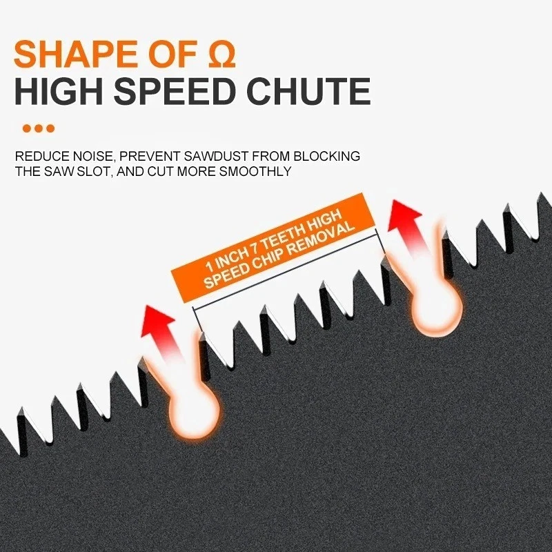 Serra dobrável 10" poda manual serra de jardim madeira ferramenta de acampamento aço - Imagem 3 de 4