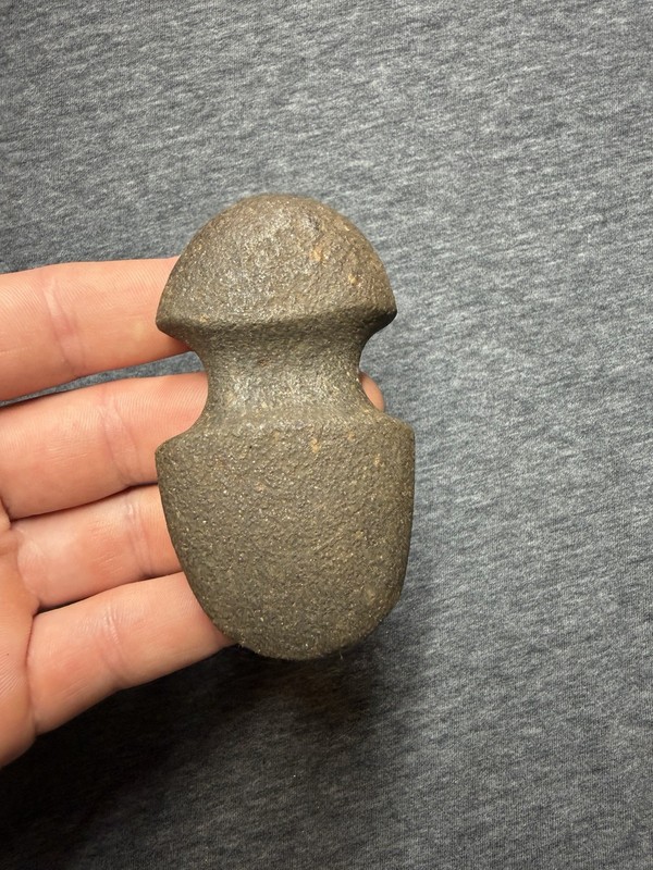 Native American Full Groove Stone Axe Head Arrowheads Artifact