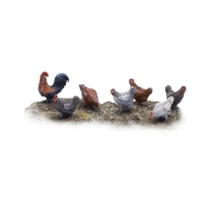 Tabletop Art Mini Chickens and Rooster Set #1 Pack New