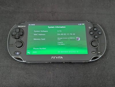 B1573 Sony PS Vita PCH-1100 console Black Handheld system PSV