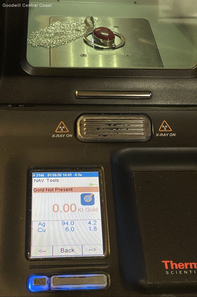 925 Silver Multiple Chains Ring Clasp Necklace Pe… - image 6