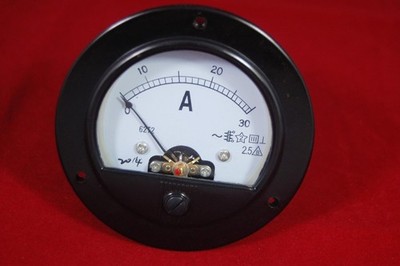 AC 0-30A Round Analog Ammeter Panel     Meter Dia. 90mm Direct Connect *bn