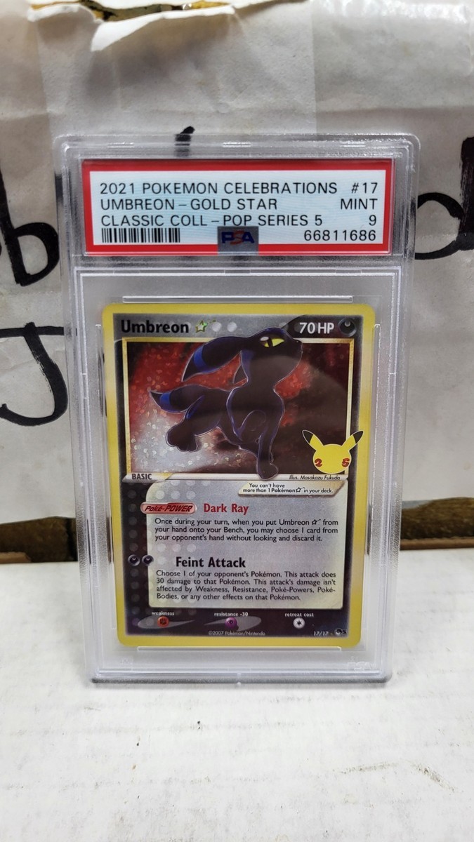 2021 UMBREON GOLD STAR CELEBRATIONS CLASSIC COLLECTION POKEMON PSA