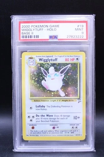 WIGGLYTUFF 19/130 Base Set 2 PSA 9 Mint Graded Slab Pokemon TCG Card - H77
