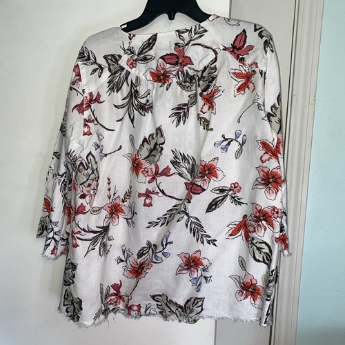 John.Mark 100% Linen Blouse, Size L - Picture 6 of 12