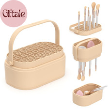 Cepillo de Maquillaje Limpiador Mat 3 en 1 Soporte de Cepillo de Maquillaje Cepillo de Maquillaje de Silicona Secado