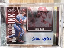 2022 Panini Absolute Baseball PHILLIES HIT KING PETE ROSE ICONIC INK AUTO /25