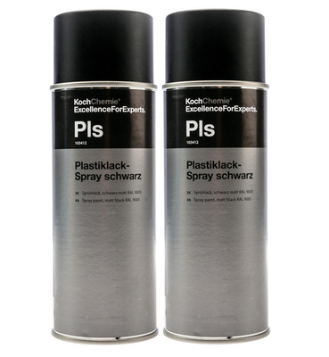 Koch Chemie Plastiklack-Spray schwarz matt 2x400 ml Lackspray Sprühlack RAL 9005