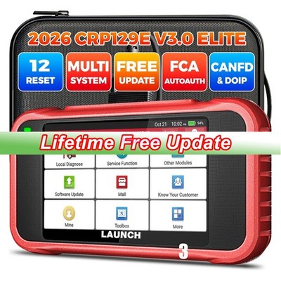 2026LAUNCH CRP129E V3.0 CRP129X OBD2 Scanner CANFD ABS SRS AT Engine Code Reader