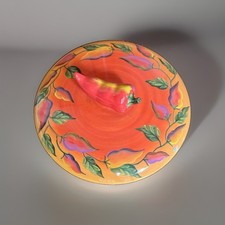 RARE Clay Art Chili REPLACEMENT LID ONLY Fies...
