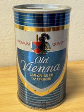 Old Vienna Lager Beer - blue stripe can - Pull Tab Beer Can Empty - Canada