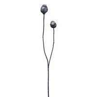 Artplants Kunst Zweig Mohnkapseln Orionla, Dunkelblau, 65Cm