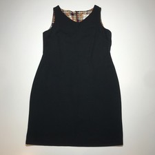 Danny & Nicole Sheath Dress Womens 14 Length 37” Pencil Slit V Neck Black Zip