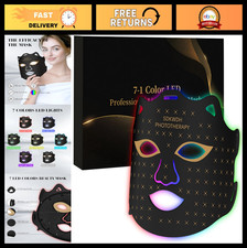 7-in-1 Red Light Therapy Mask for Face - Infrared  LED Facial Care, Ergonomic D