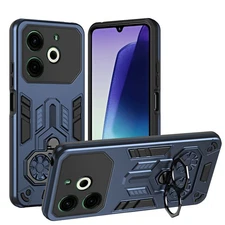 For Tecno Pova 6 Neo, Luxury Hybrid Armor Ring Holder Stand Shell Case Cover