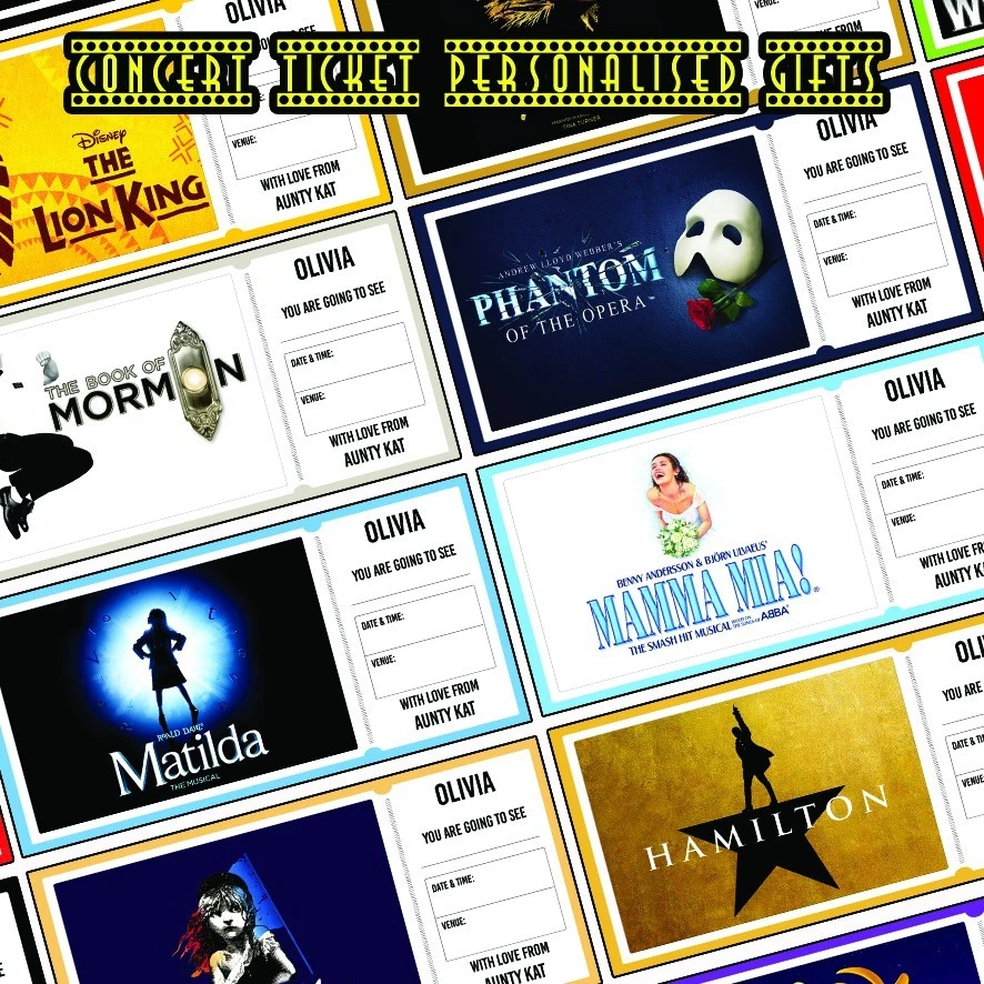 Personalised Souvenir Tickets