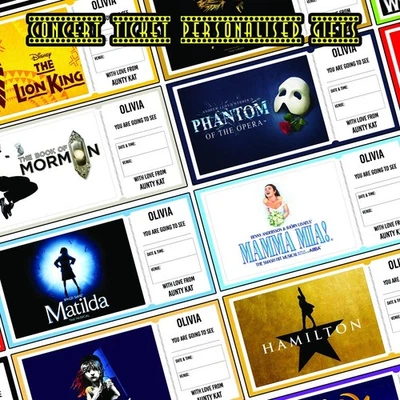 LIQUID_PRINT Theatre Tickets Gift Concert Personalised You Are Going To See Ticket Birthday