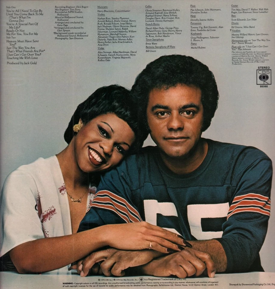 Johnny Mathis Et Deniece Williams That's What Friends Are For LP Vinyle UK CBS - Photo 2/3