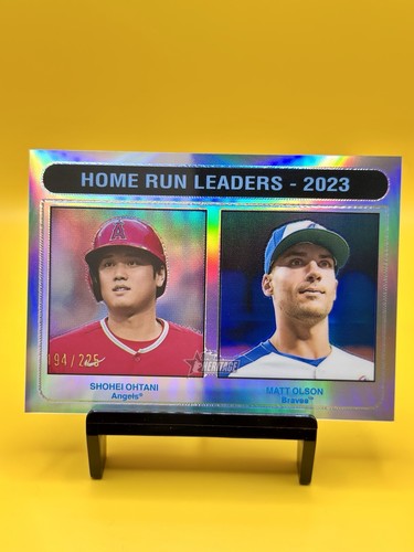Shohei Ohtani 2024 Topps Heritage Chrome Refractor Matt Olson Leaders #/225 🔥🔥