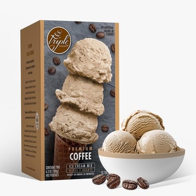 Triple Scoop - Premium Coffee Ice Cream Mix For 52.4 Ounce (Pack of 1) 