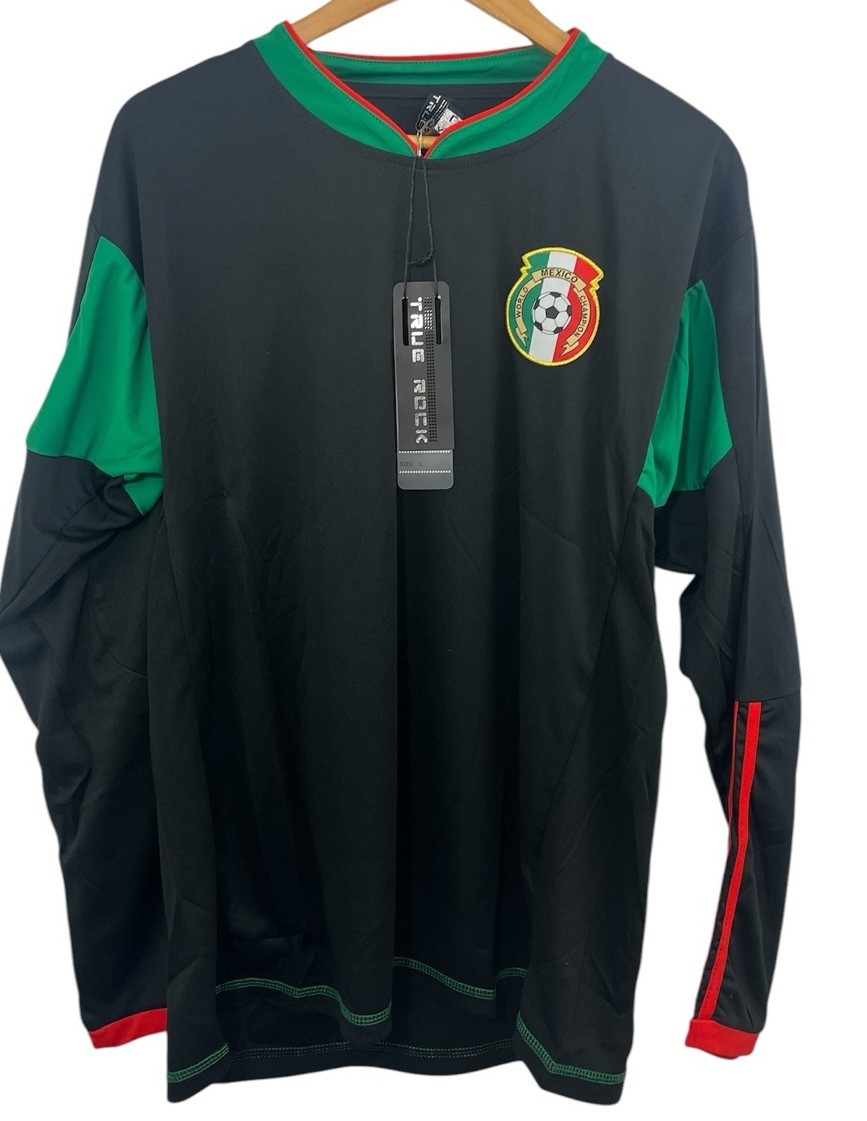 Mexico World Champions Long Sleeve Soccer Jersey True Rock Men's Large NWT