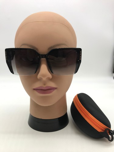Miu Miu Women's Fashion Black Frame Sunglasses 57-16-143 Grey Lenses