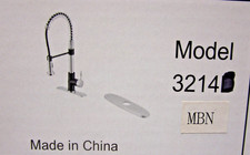 KITCHEN SINK FAUCET - HOME SELECTS MODEL 3214 BLACK/BRUSHED NICKEL FINISH - NEW