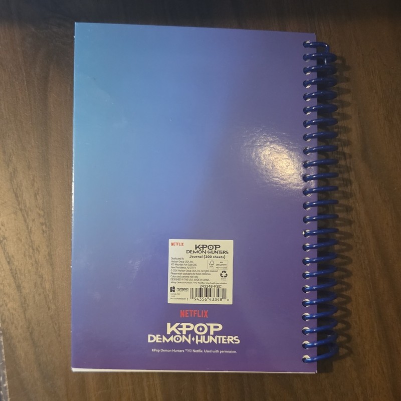 Netflix K-pop Demon Hunters A5 Spiral Notebook Blue Pictorial Design