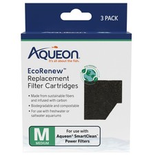 Aqueon 3-PACK M MEDIUM 15-30 EcoRenew REPLACEMENT FILTER CARTRIDGE Aquarium Fish