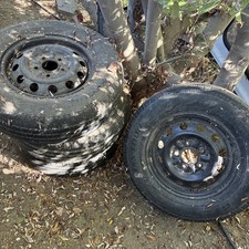 Set Of 1995-2000 Toyota TACOMA 14 Inch Steel Rim Wheel 10433929 Lot X4 W Tires
