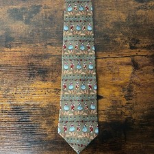 Croft & Borrow Luau Tiki Necktie Hawaii Hula Dancers 100% Silk Tie Made in USA