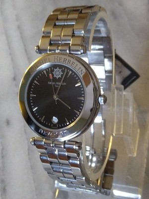 MICHEL HERBELIN NEWPORT DATE QUARTZ WATCH