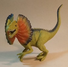 Dilophosaurus Dinosaur Plastic Figure. 7" Long. Great Condition.